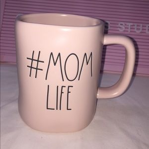 Rae Dunn # MOM LIFE blush pink mug